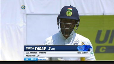 IND vs WI 2018, 2nd Test Day 3: Umesh Yadav Wicket