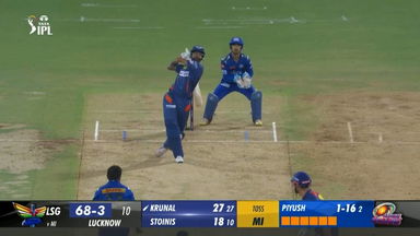 M63: LSG vs MI – Krunal Pandya Six