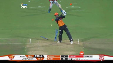 Shami sends Nabi's stumps for a toss