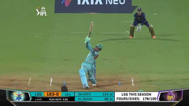 M66: KKR vs LSG – Quinton De Kock Six