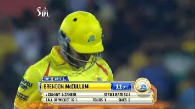 M49: DD vs CSK – Brendon McCullum Wicket