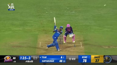 M42: MI vs RR – Tilak Varma Six