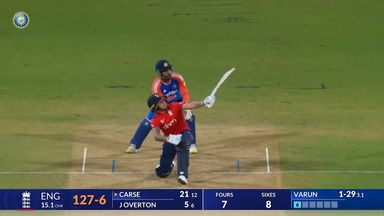 IND vs ENG 2025, 2nd T20I: Brydon Carse Six