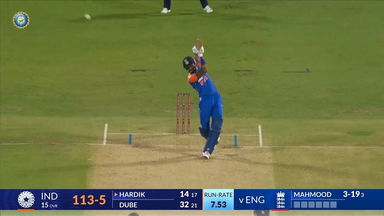 IND vs ENG 2025, 4th T20I: Hardik Pandya Six