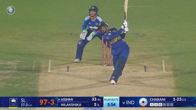 IND-W vs SL-W 2025, 1st T20I: Vishmi Gunarathne Six