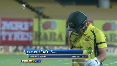IND vs AUS 2017, 1st ODI: Travis Head Wicket