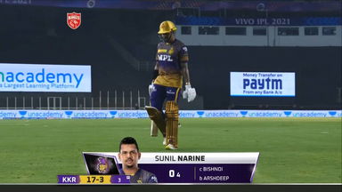 M21: PBKS vs KKR – Sunil Narine Wicket
