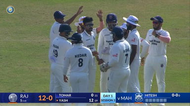 Ranji Trophy 2023/24, Rajasthan vs Maharashtra: Rajasthan 1st Innings Fall of Wickets