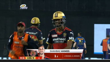 M01: MI vs RCB – Shahbaz Ahmed Wicket