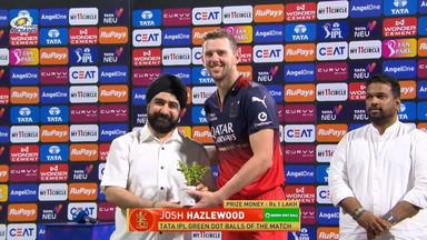 IPL 2025 M21: MI vs RCB - TATA IPL Green Dot Balls of the Match - Josh Hazlewood