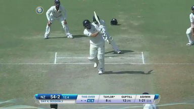 India vs NZ 2016, 3rd Test day 4: Ross Taylor six