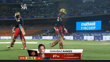 M06: RCB vs KKR – Shahbaz Ahmed Wicket
