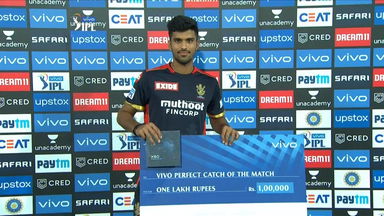 M01: MI vs RCB – Vivo perfect catch of the match – Washington Sundar