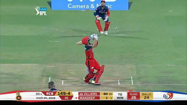 M19: RCB vs DD – Mandeep Singh Six