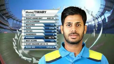 Deodhar Trophy 2014-15: Final - East Zone vs West Zone - Manoj Tiwary's 75 off 92 balls