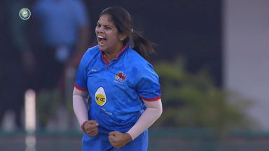 Senior Women's T20 Trophy 2023 Final: Uttarakhand vs Mumbai: 4 & OUT! Prakashika Naik gets the better of Jasia Akhter