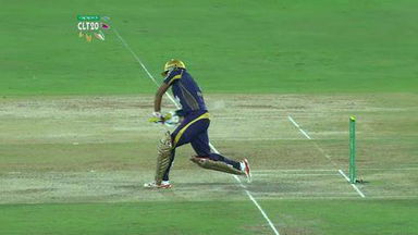 M21: KKR vs HOB –  Manish Pandey Six