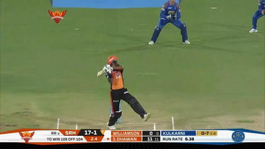 M04: SRH vs RR – Shikhar Dhawan Six