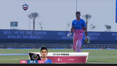 M36: DC vs RR – Riyan Parag Wicket