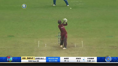 IND vs WI 2018, 3rd ODI: Kemar Roach Six