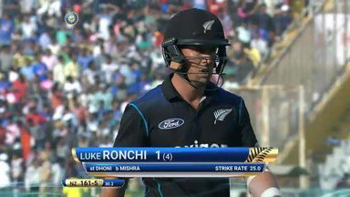 IND vs NZ 2016, 3rd ODI: Luke Ronchi Wicket