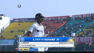 IND vs NZ 2021, 1st Test, Day 1: Ajinkya Rahane Wicket