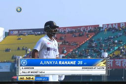 IND vs NZ 2021, 1st Test, Day 1: Ajinkya Rahane Wicket