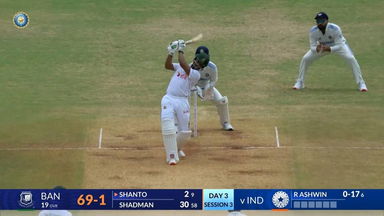 IND vs BAN 2024, 1ST Test: Najmul Hossain Shanto Six