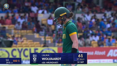 IND-W vs SA-W 2024, 3rd ODI: Laura Wolvaardt Wicket
