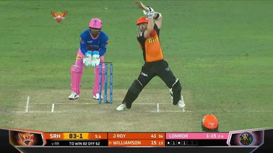 M40: SRH vs RR – Kane Williamson Six