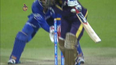M19: KKR vs RR –  Manish Pandey Wicket