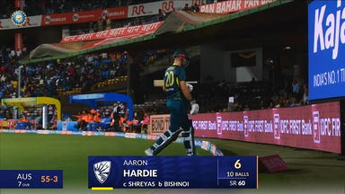 IND vs AUS 2023-24, 5TH T20I: Aaron Hardie Wicket