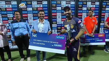 M56: MI vs KKR – VIVO Perfect Catch of the Match – Dinesh Karthik
