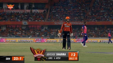 M50: SRH vs RR – Abhishek Sharma Wicket