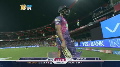 M17: RCB vs RPS – Manoj Tiwary Wicket