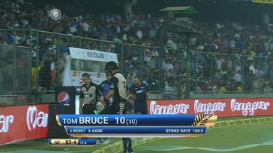 IND vs NZ 2017, 1st T20I: Tom Bruce Wicket