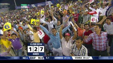 M13: KXIP vs NK –  Manan Vohra Six