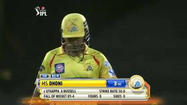 M28: CSK vs KKR – MS Dhoni Wicket