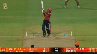 IPL 2025 M65: RCB vs SRH - Abhishek Sharma Six