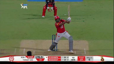 M42: RCB vs KXIP – Ravichandran Ashwin Six