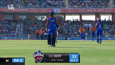 M02: PBKS vs DC –  Shai Hope Wicket