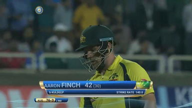 IND vs AUS 2017, 1st T20I: Aaron Finch Wicket
