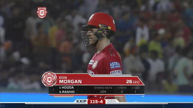 M33: KXIP vs SRH – Eoin Morgan Wicket