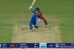 IND vs WI 2026, 3rd T20I: Abhishek Sharma Six
