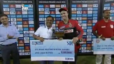 M39: KXIP vs RCB – YES Bank Maximum Sixes – AB de Villiers