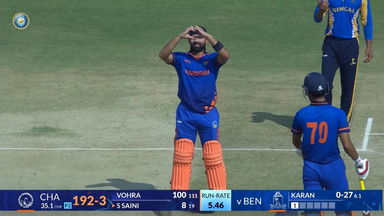 Vijay Hazare Trophy 2025-26, Bengal vs Chandigarh: Captain Manan Vohra leads from the front with a solid 122(127)
