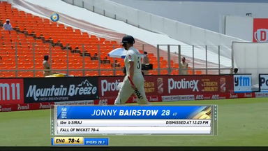 IND vs ENG 2021, 4th Test, Day 1: Jonny Bairstow Wicket