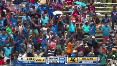 1ST T20I: IND vs WI – MS Dhoni Six