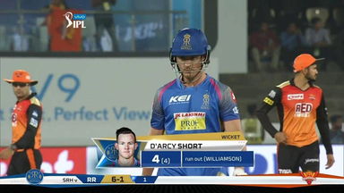 M04: SRH vs RR – D'Arcy Short Wicket