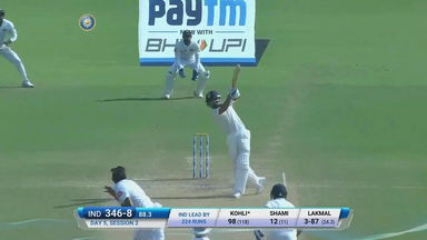 IND vs SL 2017, 1st Test Day 5: Virat Kohli Six
